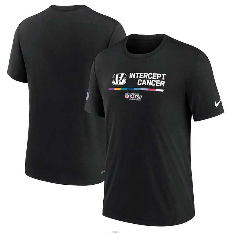 Cincinnati Bengals Nike 2022 NFL Crucial Catch Performance Men's T-Shirt Black,We sell and wholesale Cincinnati Bengals Nike 2022 NFL Crucial Catch Performance Men's T-Shirt Black on line form chian!